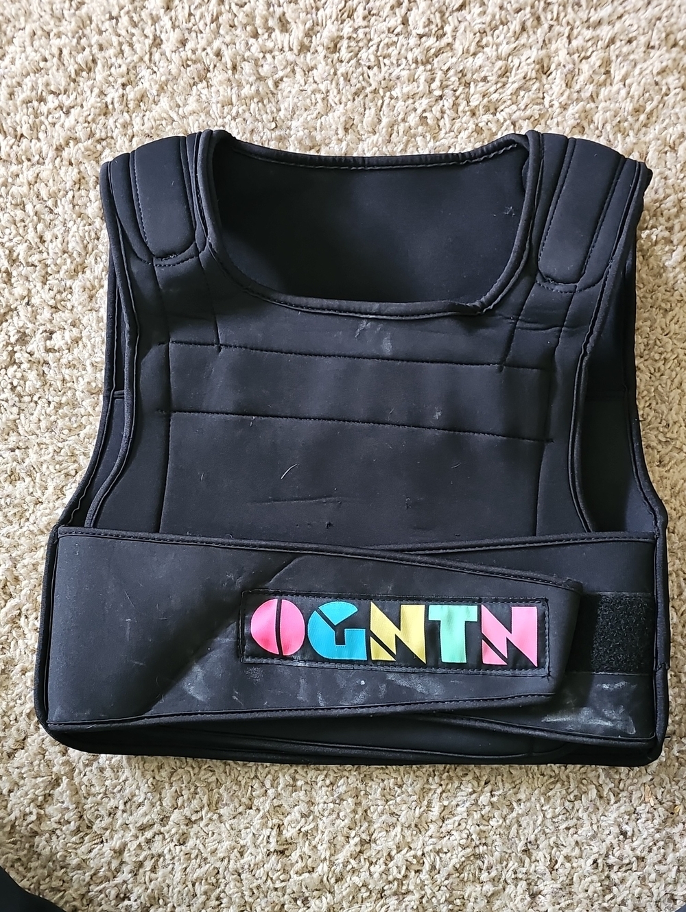 Black Padded Fitness Vest